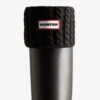 Hunter Recycled Tall Boot Sock - Black -Throstlenest Saddlery Shop hunter cable sock black 1rdy