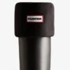 Hunter Recycled Fleece Tall Boot Sock - Black -Throstlenest Saddlery Shop hunter fleece sock black 1rdy