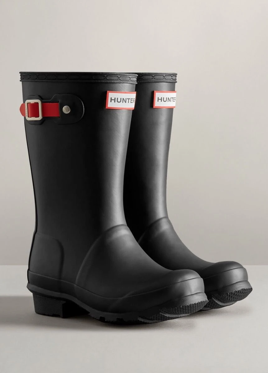 Childs Hunter Insulated Wellingtons - Black/Logo Red 3 Childs Hunter Insulated Wellingtons - Black/Logo Red