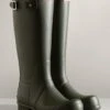 Hunter Mens Original Tall Wellington Boots - Dark Olive 1 Hunter Mens Original Tall Wellington Boots - Dark Olive -Throstlenest Saddlery Shop huntermenstalldkolive1rdy