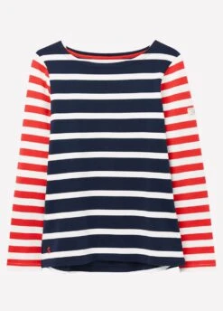 Joules Womens Harbour Jersey Top - Navy Cream Stripe