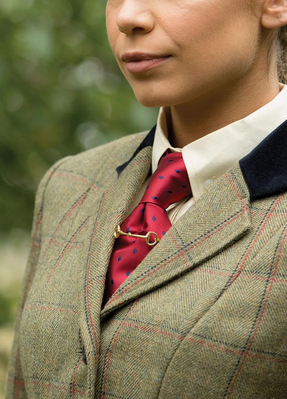 Equetech Ladies Launton Deluxe Tweed Riding Jacket - Green 4 Equetech Ladies Launton Deluxe Tweed Riding Jacket - Green - Image 2