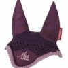 LeMieux Mini Fly Hood - Fig -Throstlenest Saddlery Shop lemieux mini fly hood fig 1rdy
