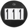 LeMieux Round Leather Bridle Number Holder - Black -Throstlenest Saddlery Shop lemieux number holder round black 1rdy