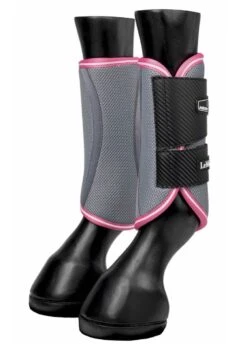 LeMieux Carbon Mesh Wrap Boots - Grey/Watermelon