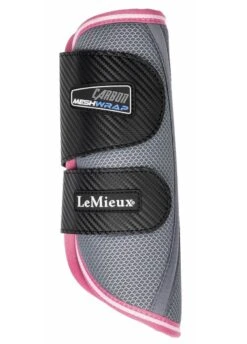 LeMieux Carbon Mesh Wrap Boots - Grey/Watermelon 8 LeMieux Carbon Mesh Wrap Boots - Grey/Watermelon -Throstlenest Saddlery Shop lemiex carbon mesh boot watermelon 3rdy