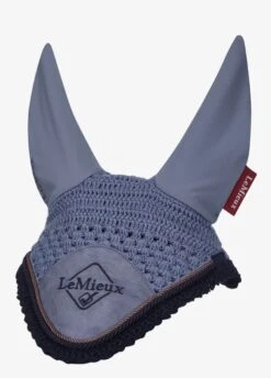 LeMieux Classic Fly Hood - Jay Blue -Throstlenest Saddlery Shop lm classic hood jayblue 1rdy