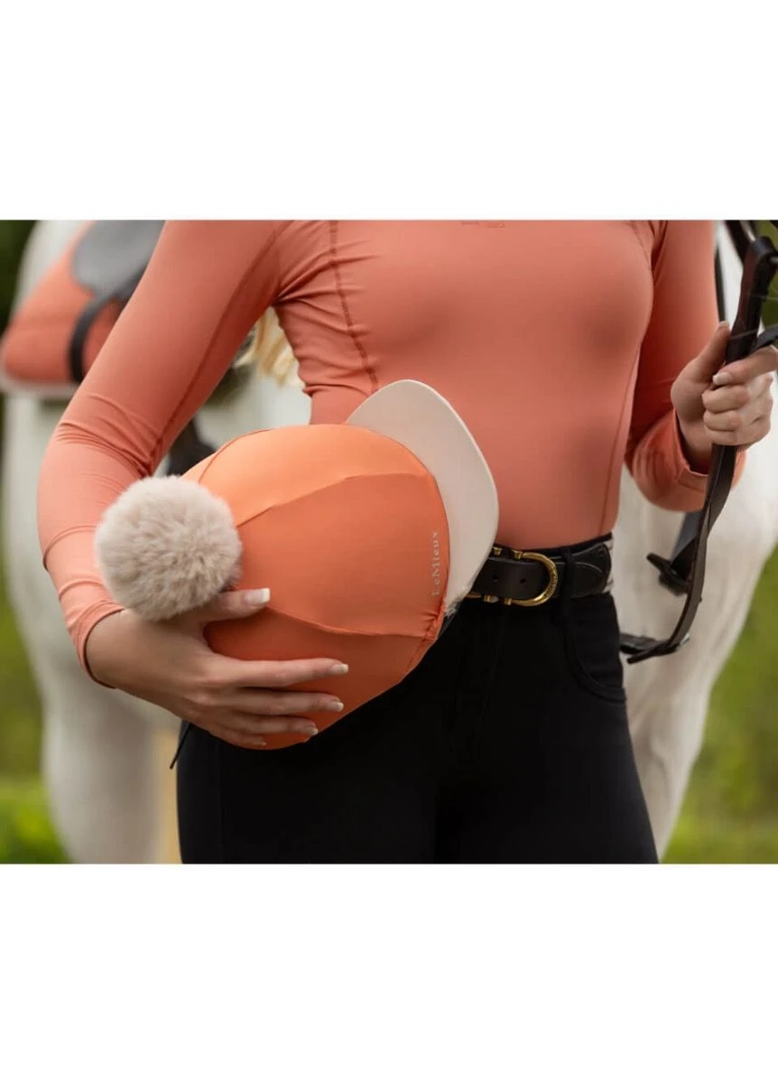 LeMieux Hat Silk - Apricot 4 LeMieux Hat Silk - Apricot - Image 2