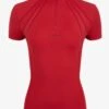 LeMieux Mia Mesh Short Sleeve Baselayer - Chilli -Throstlenest Saddlery Shop lm mia base chilli 1rdy