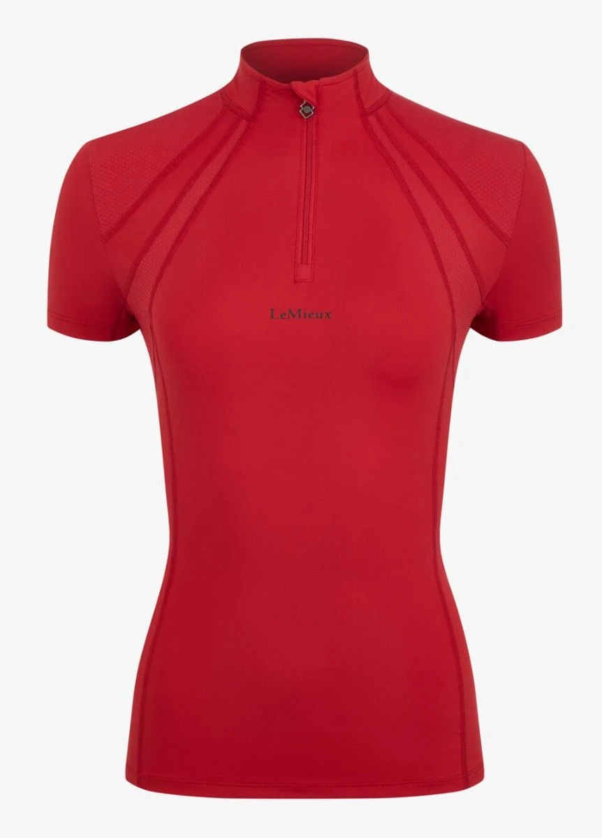 LeMieux Mia Mesh Short Sleeve Baselayer - Chilli 3 LeMieux Mia Mesh Short Sleeve Baselayer - Chilli