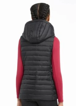 LeMieux Young Rider Milly Puffer Gilet - Black -Throstlenest Saddlery Shop lm yr milly gilet black 4rdy