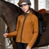 LeMieux Young Rider Felicity Fleece Zip Through - Ginger -Throstlenest Saddlery Shop lm yrfelicity ginger 1rdy