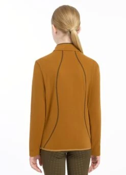 LeMieux Young Rider Felicity Fleece Zip Through - Ginger -Throstlenest Saddlery Shop lm yrfelicity ginger 4rdy