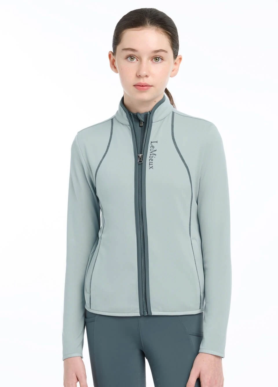 LeMieux Young Rider Felicity Fleece Zip Through - Glacier 3 LeMieux Young Rider Felicity Fleece Zip Through - Glacier
