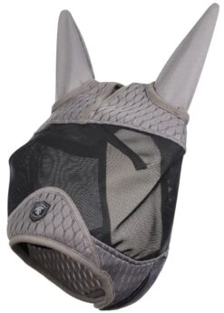 Gladiator Half Fly Mask - Black/Grey