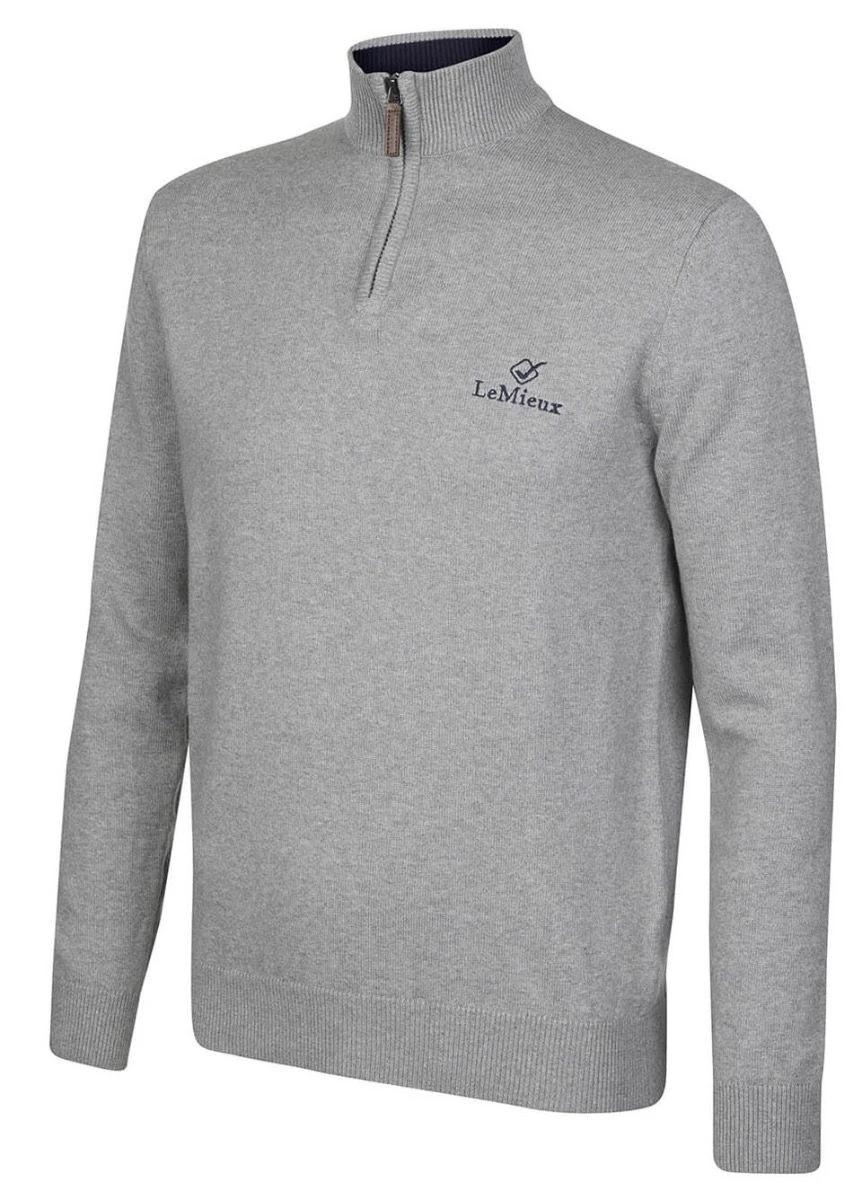 LeMieux Monsieur Mens Crew Jumper - Grey 4 LeMieux Monsieur Mens Crew Jumper - Grey - Image 2