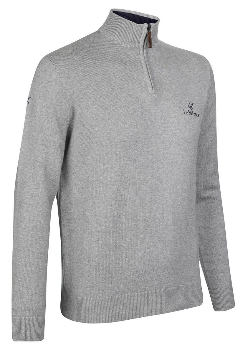 LeMieux Monsieur Mens Crew Jumper - Grey 5 LeMieux Monsieur Mens Crew Jumper - Grey - Image 3