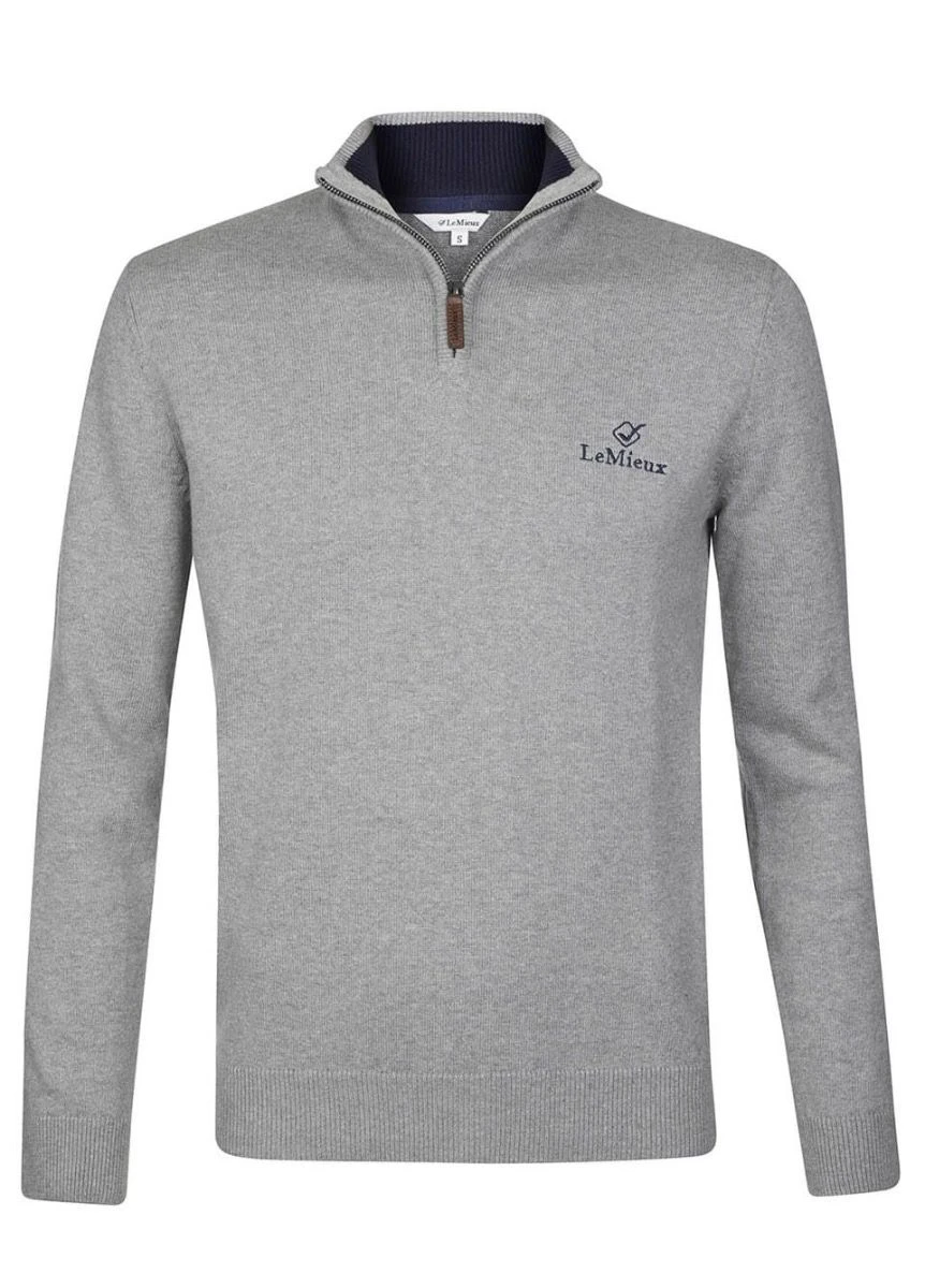 LeMieux Monsieur Mens Crew Jumper - Grey 3 LeMieux Monsieur Mens Crew Jumper - Grey
