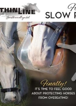 KM Elite ThinLine Flexible Filly Grazing Muzzle - Clear -Throstlenest Saddlery Shop muzzlebreatheadrdy
