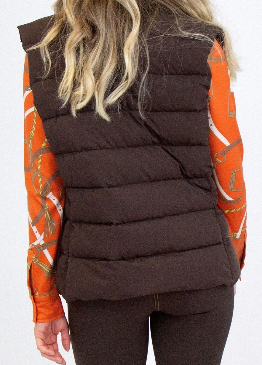 PS Of Sweden Chrissy Padded Vest - Coffee 4 PS Of Sweden Chrissy Padded Vest - Coffee - Image 2