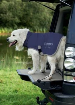 Rambo Dog Dry Rug - Navy/Silver