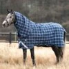 Rhino Plus Vari-Layer Turnout Heavy - Navy Check -Throstlenest Saddlery Shop rhino plus heavy navy check 1rdy