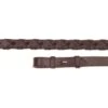 Shires Lace Leather Reins - Havana -Throstlenest Saddlery Shop shires lace leather rein havana 1rdy