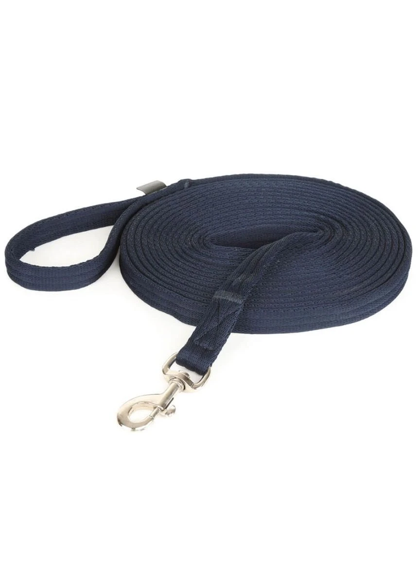 Shires Cushion Web Lunge Line - Navy 3 Shires Cushion Web Lunge Line - Navy