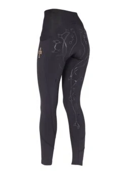 Shires Aubrion Ladies Team Tights - Black -Throstlenest Saddlery Shop shires team tights black 3rdy