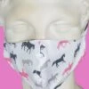 Spartan Cotton Face Cover - Sculpted - Pink Horses 2 Spartan Cotton Face Cover - Sculpted - Pink Horses -Throstlenest Saddlery Shop spartanmasksculppinkrdy