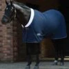 Weatherbeeta Sherpa Fleece Cooler - Dark Blue/White -Throstlenest Saddlery Shop wbsherpafleecestandardnavyrdy