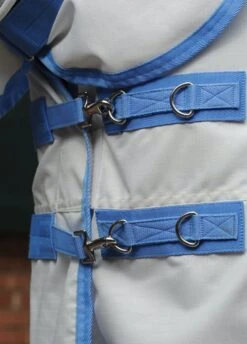 Weatherbeeta Sweet Itch Shield Combo Neck - White/Blue -Throstlenest Saddlery Shop wbshieldcombowhiteblue2rdy