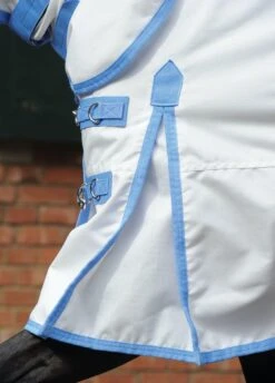 Weatherbeeta Sweet Itch Shield Combo Neck - White/Blue -Throstlenest Saddlery Shop wbshieldcombowhitebluerdy